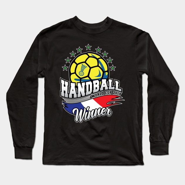 Handball Wm 2019 France Long Sleeve T-Shirt by Chaoscreator